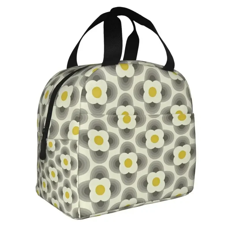 

Abstract Flowers Scandinavian Insulated Lunch Bag Resuable Geometric Orla Kiely Thermal Cooler Lunch Box Beach Camping Travel