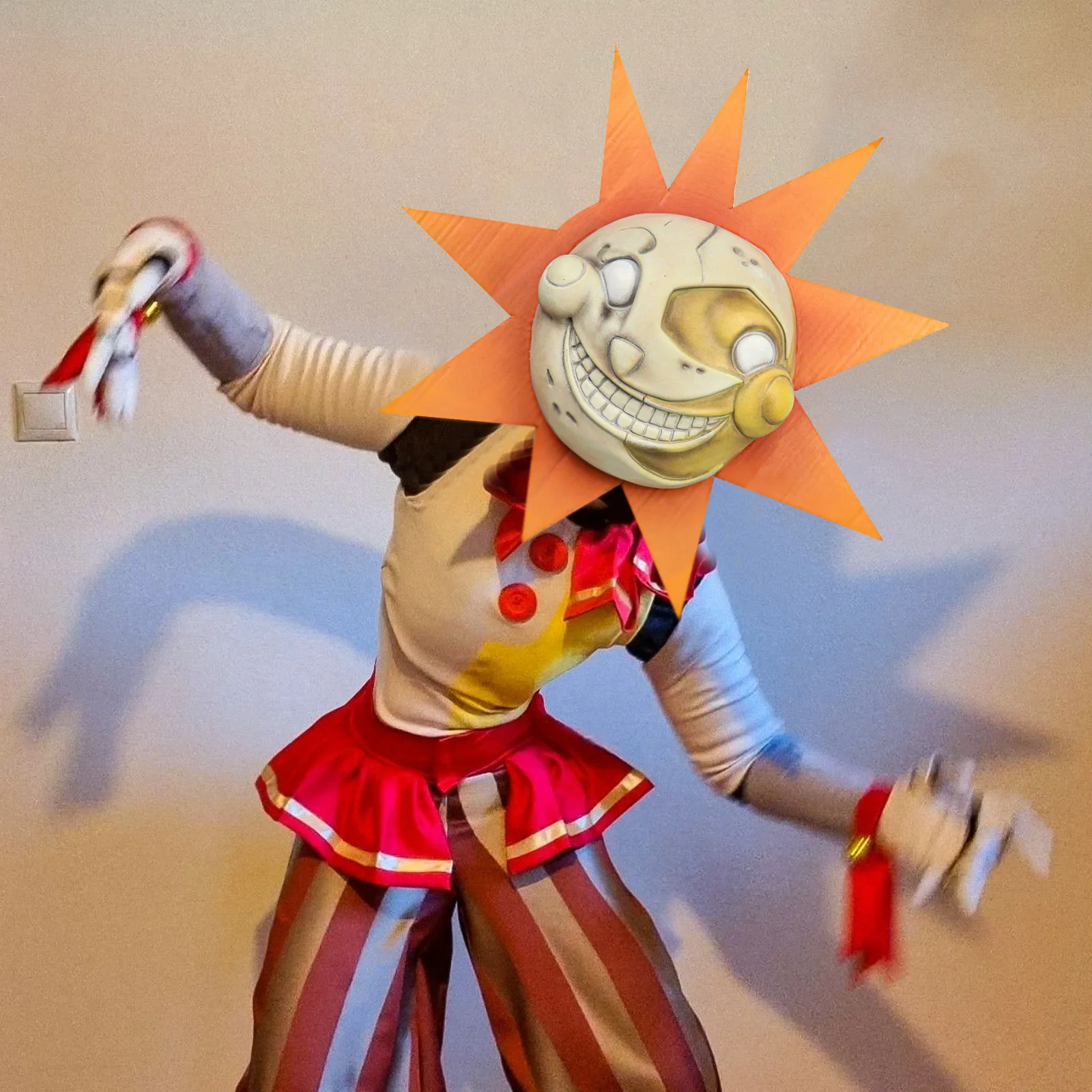 

Sun Mask Security Breach Cosplay Prop Halloween Party Costume Prop