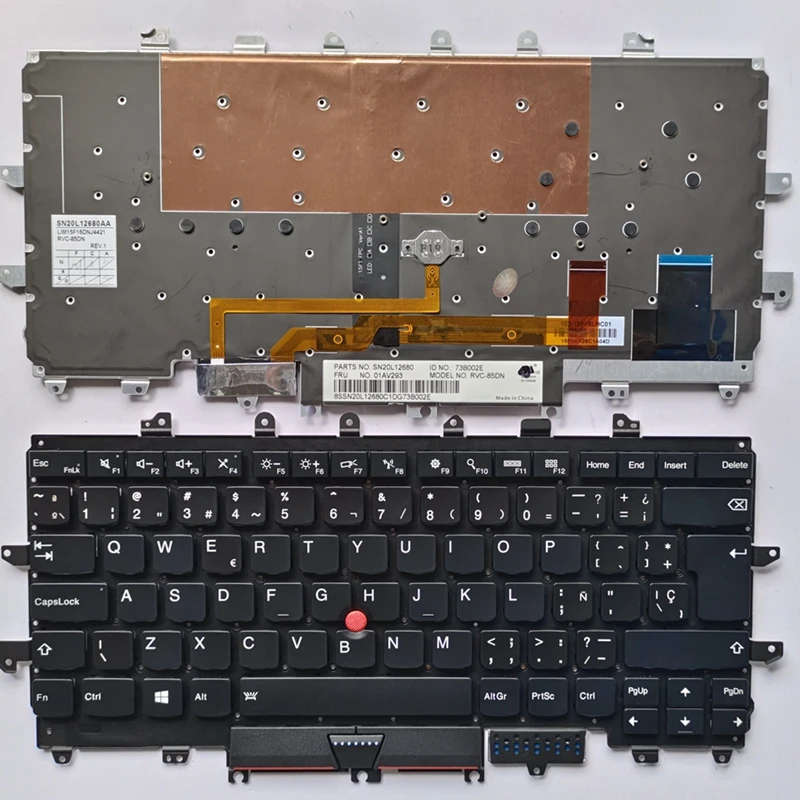 

New English US/SP Keyboard For Lenovo Thinkpad X1 Carbon 4th Gen 4 MT: 20FB 20FC Backlight Keyboard X1C 2016 Years