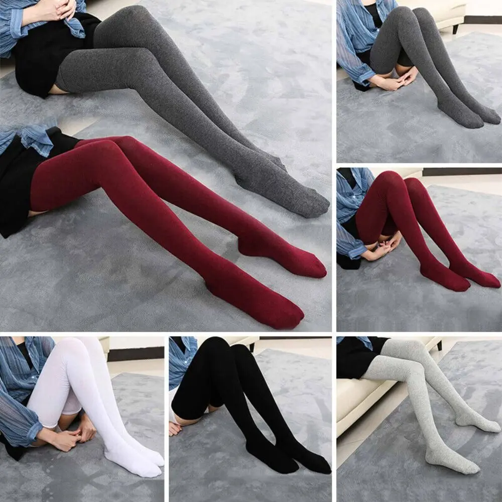 

Cotton Autumn and Winter Stockings Fashion Solid Extra Long Thigh High Over the Knee Socks Stocking Women