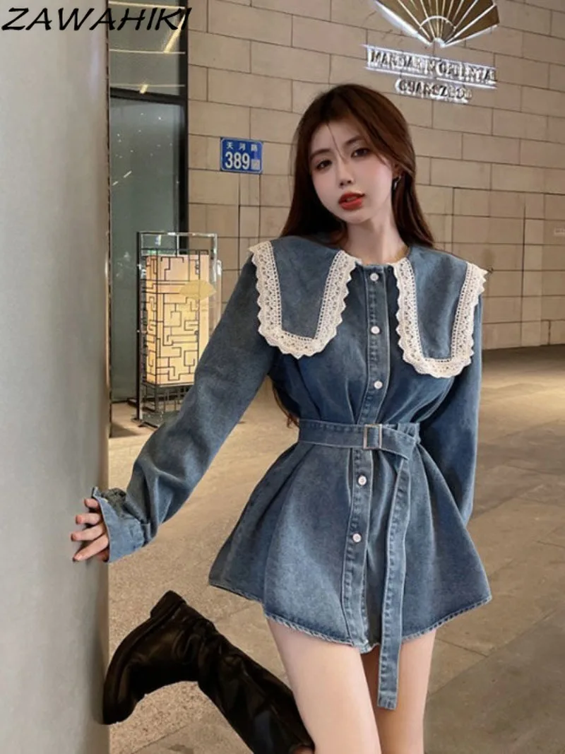 Spring Autumn Casual Patchwork Peter Pan Collar Long Sleeve Women Shirt French Fashion Solid Color Button-up Lace-up Slim Waist
Spring Autumn Casual Patchwork Peter Pan Collar Long Sleeve Women Shirt French Fashion Solid Color Button-up Lace-up Slim Waist