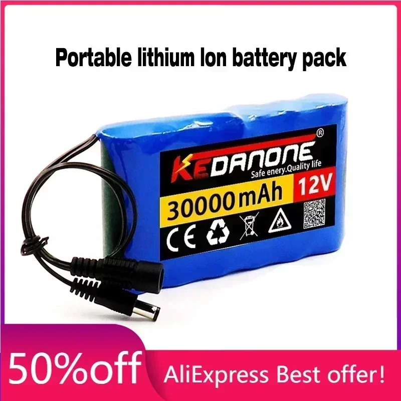 12V Portable Battery 30000mAh Standard Capacity Battery DC 12.6V 30Ah CCTV Camera Monitor + Charger
12V Portable Battery 30000mAh Standard Capacity Battery DC 12.6V 30Ah CCTV Camera Monitor + Charger
