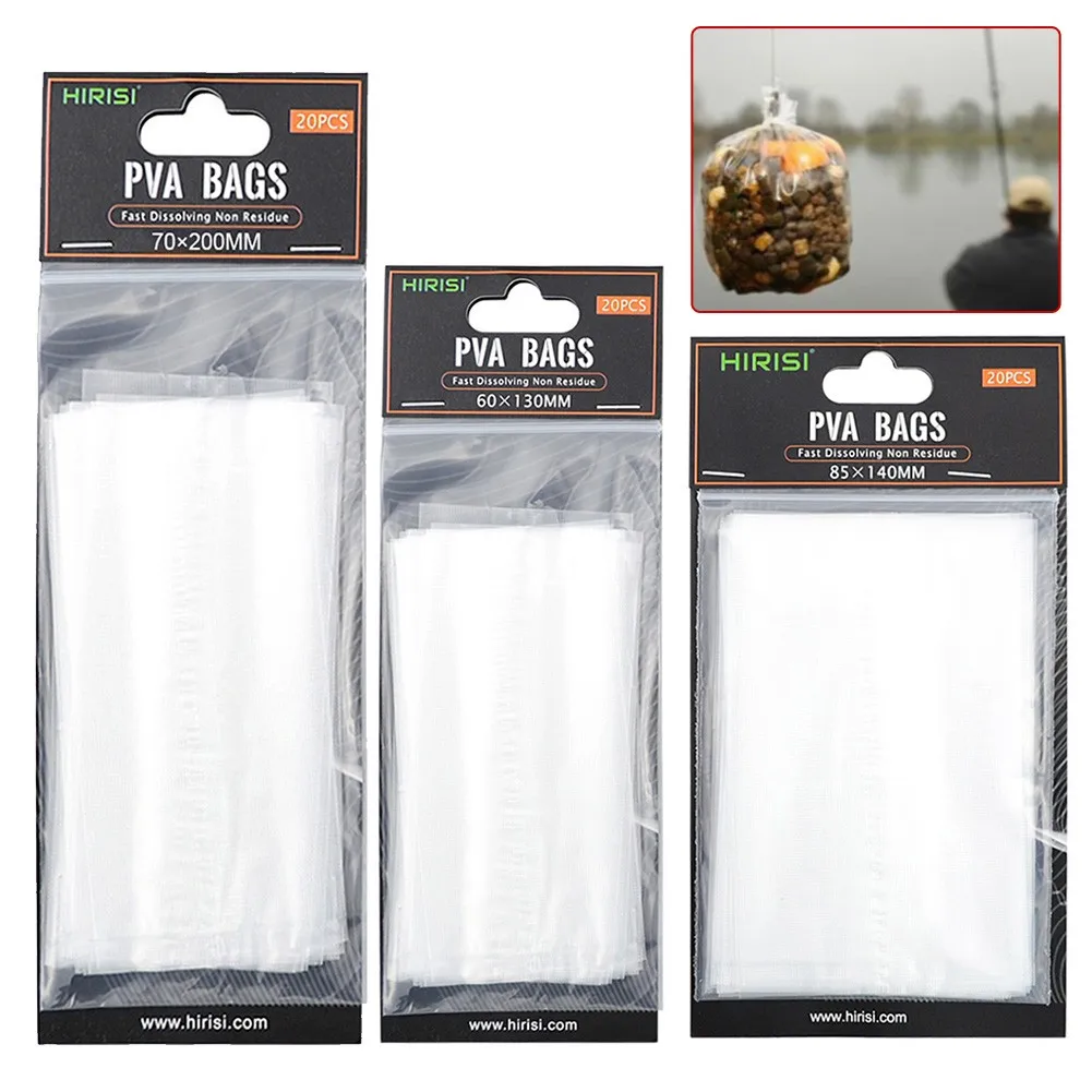 20pcs PVA Carp Fishing PVA Bags For Fishing Tackle Accessories Carp Boilies & Pellet 70*200mm 85 X140mm 60 X130mm
20pcs PVA Carp Fishing PVA Bags For Fishing Tackle Accessories Carp Boilies & Pellet 70*200mm 85 X140mm 60 X130mm