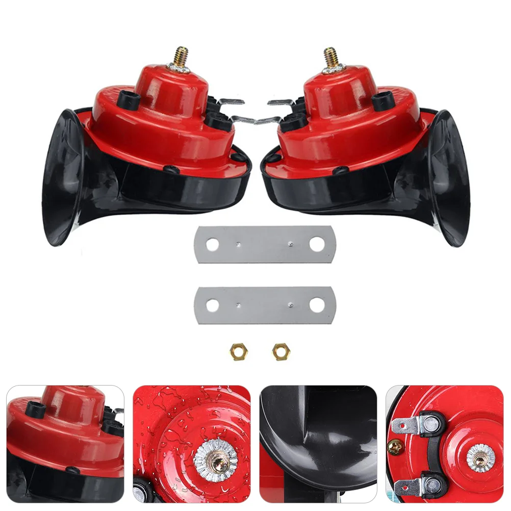 

1 Pair Loud Car Trucks Vehicle Air Horn Electric Snail Air Horn with Brackets