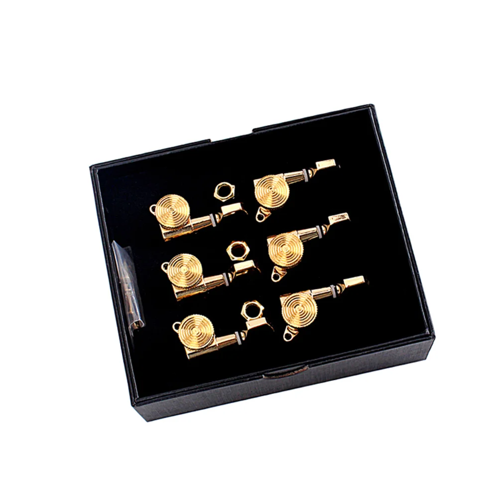 

Big Square Head Vintage Style Guitar Machine Heads 3R3L Tuning Pegs for Guitar Bass GC401K (Golden)
