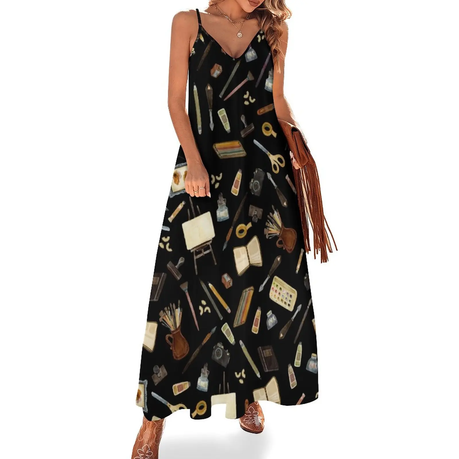 Creative Artist Tools - Watercolor Sleeveless Dress elegant and pretty women's dresses Women's summer suit
Creative Artist Tools - Watercolor Sleeveless Dress elegant and pretty women's dresses Women's summer suit