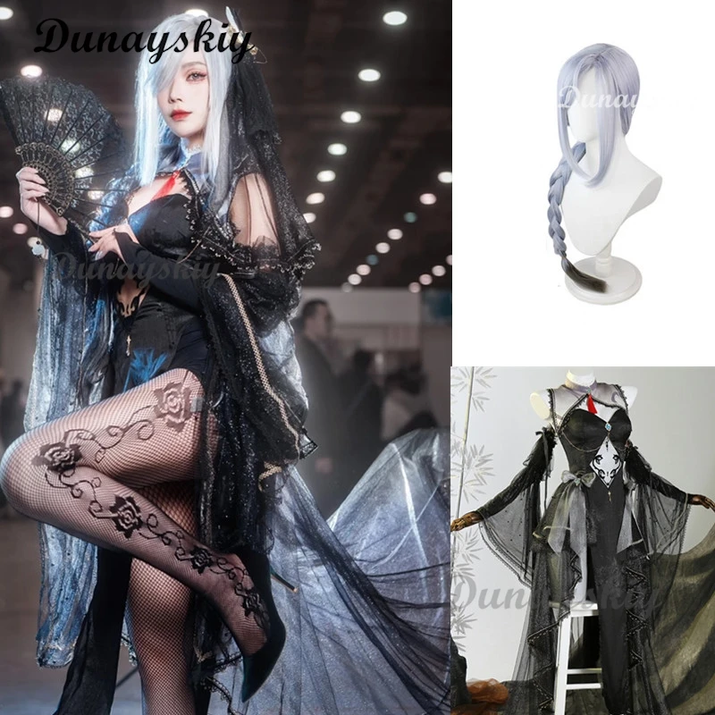 Game Genshin Impact Shenhe Cosplay Costume Wig Women Sexy Black Wedding Dress Uniform Suit Halloween Carnival Role Play Clothing
Game Genshin Impact Shenhe Cosplay Costume Wig Women Sexy Black Wedding Dress Uniform Suit Halloween Carnival Role Play Clothing
