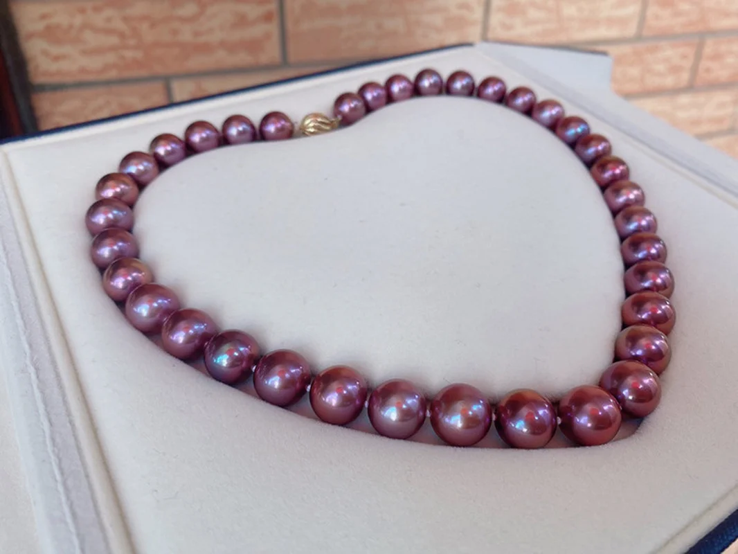 925 Sterling Silver 10-11mm Pearl Necklace Real Sea Red Round Pearl Fashion Wedding Jewelry Gifts for Women
925 Sterling Silver 10-11mm Pearl Necklace Real Sea Red Round Pearl Fashion Wedding Jewelry Gifts for Women