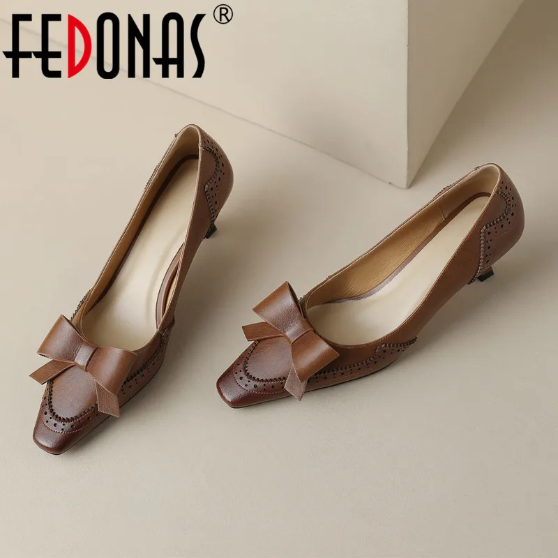 FEDONAS Retro Mature Women Pumps Thin High Heels Genuine Leather Office Lady Butterfly-Knot Elegant Shoes Woman Spring Summer
FEDONAS Retro Mature Women Pumps Thin High Heels Genuine Leather Office Lady Butterfly-Knot Elegant Shoes Woman Spring Summer