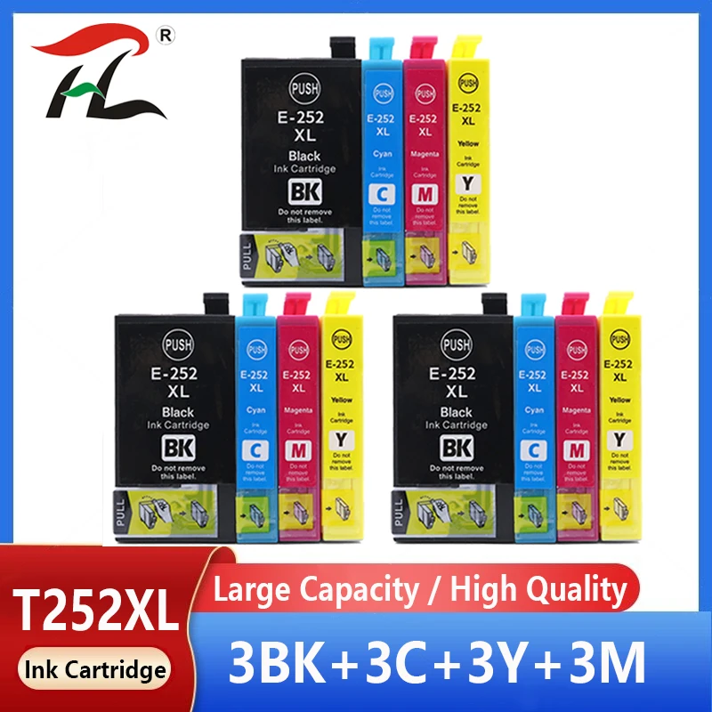 

Compatible ink cartridge T252XL 252XL Replace for Epson T252 T2521 WorkForce WF-7110 7210 3620 3640 7610 7620 7710 printers