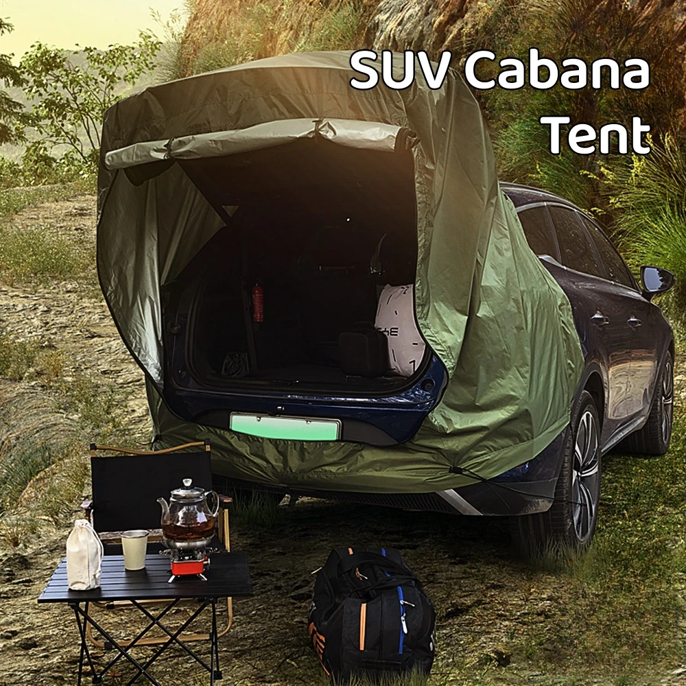 

Car Trunk Tent Outdoor Driving Tour Barbecue Camping Small and Medium-sized SUV Car Tail Thickened Waterproof Sunshade Tent New