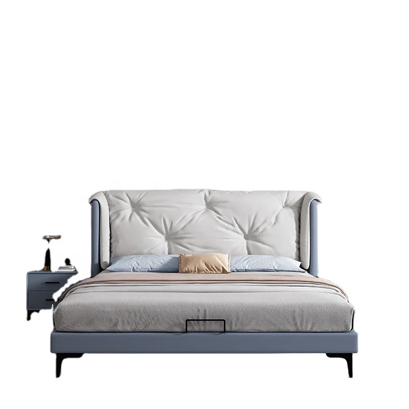 Luxury bedroom furniture king size sleeping bed villa house bed room headboard double modern italian leather bed
Luxury bedroom furniture king size sleeping bed villa house bed room headboard double modern italian leather bed