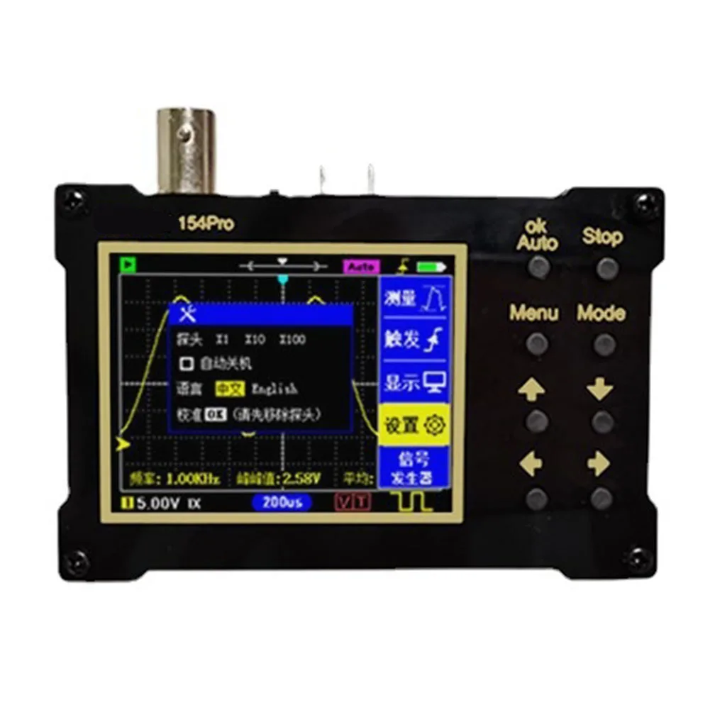 Цифровой осциллограф DSO154Pro ARM + FPGA + ADC Architecture 2, 4 дюйма, яркий TFT ЖК-дисплей, подходит для DIY игр, инвертор для отладки
Цифровой осциллограф DSO154Pro ARM + FPGA + ADC Architecture 2, 4 дюйма, яркий TFT ЖК-дисплей, подходит для DIY игр, инвертор для отладки