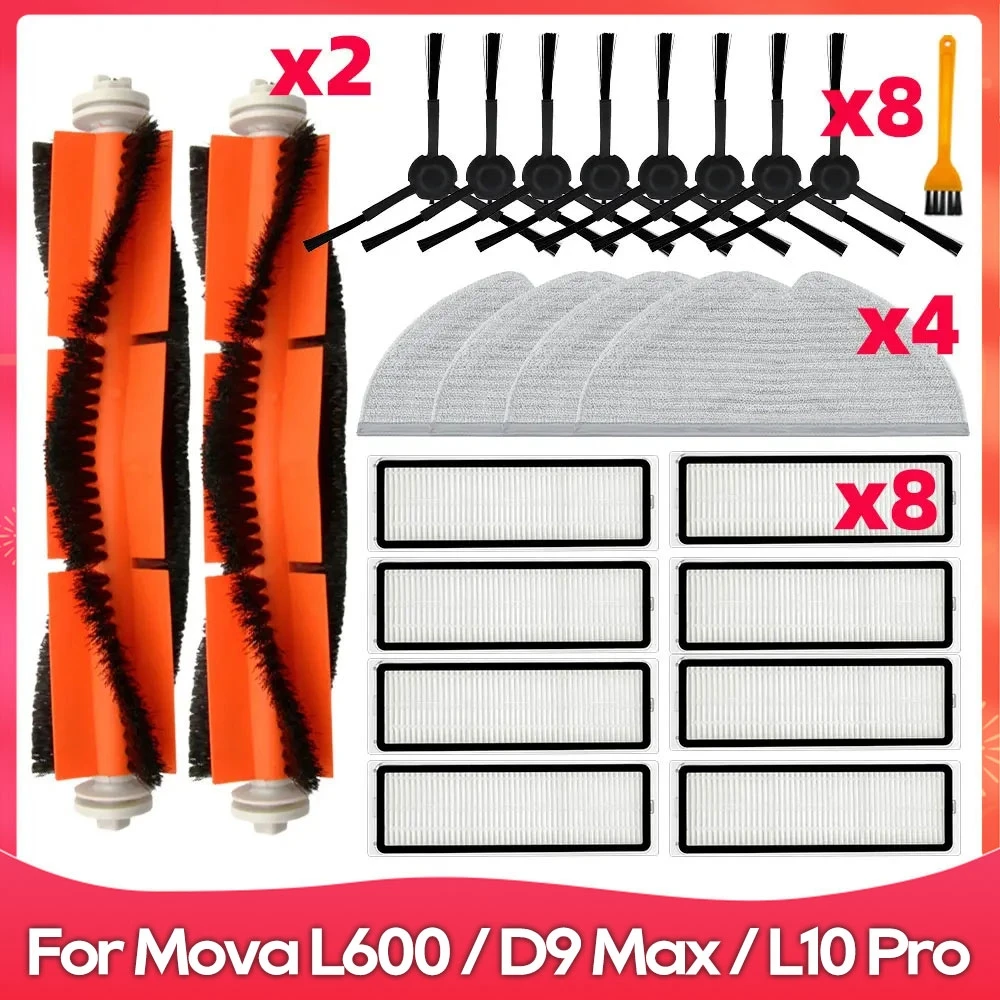 Fit For Dreame D9 Max / L10 Pro / Mova L600 / RLS4 / Z500 Roller Side Brush Filter Mop Cloths Robot Vacuum Cleaner Accessories
Fit For Dreame D9 Max / L10 Pro / Mova L600 / RLS4 / Z500 Roller Side Brush Filter Mop Cloths Robot Vacuum Cleaner Accessories
