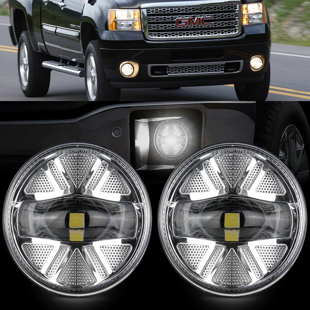5,51 дюймовые белые светодиодные противотуманные фары для GMC Sierra 1500 2500HD 3500HD 2007-2013
5,51 дюймовые белые светодиодные противотуманные фары для GMC Sierra 1500 2500HD 3500HD 2007-2013