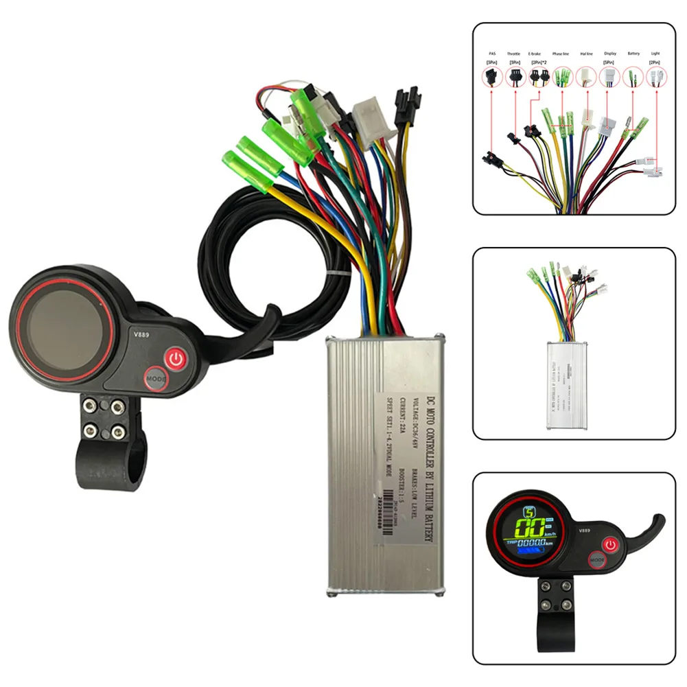 Control Panel Controller For UART No.2 Plastic Metal Size 120*53*43mm V889 Display Voltage 36/48V 6 Pins Dual Mode
Control Panel Controller For UART No.2 Plastic Metal Size 120*53*43mm V889 Display Voltage 36/48V 6 Pins Dual Mode