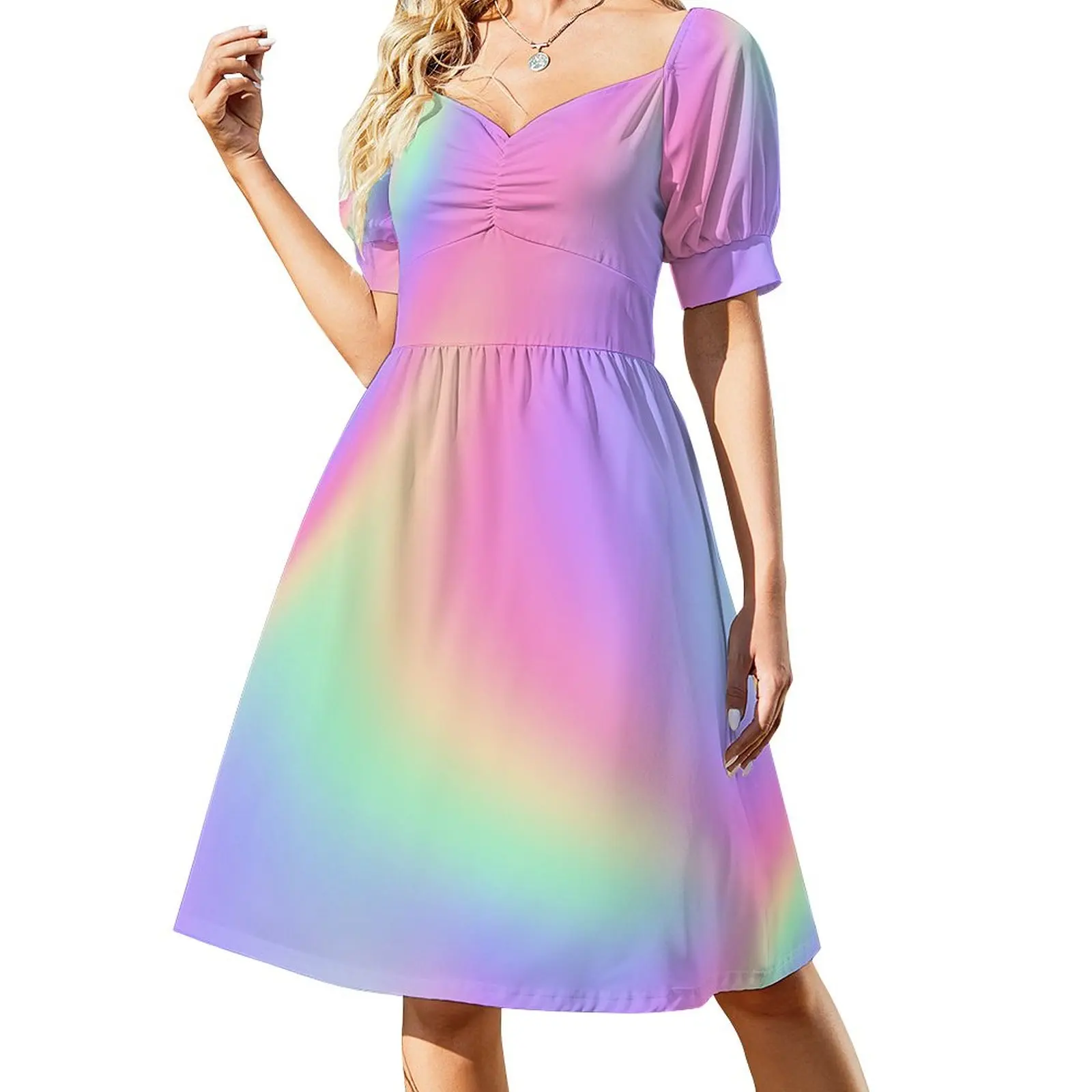 pastel pearl holographic print Sleeveless Dress birthday dress evening dress women
pastel pearl holographic print Sleeveless Dress birthday dress evening dress women