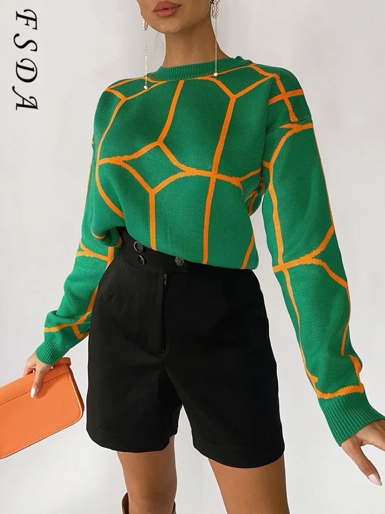 2021 O Neck Y2K Green Casual Sweater Women Long Sleeve Oversized Autumn Winter Black Knit Pullover Loose Knitwear
2021 O Neck Y2K Green Casual Sweater Women Long Sleeve Oversized Autumn Winter Black Knit Pullover Loose Knitwear