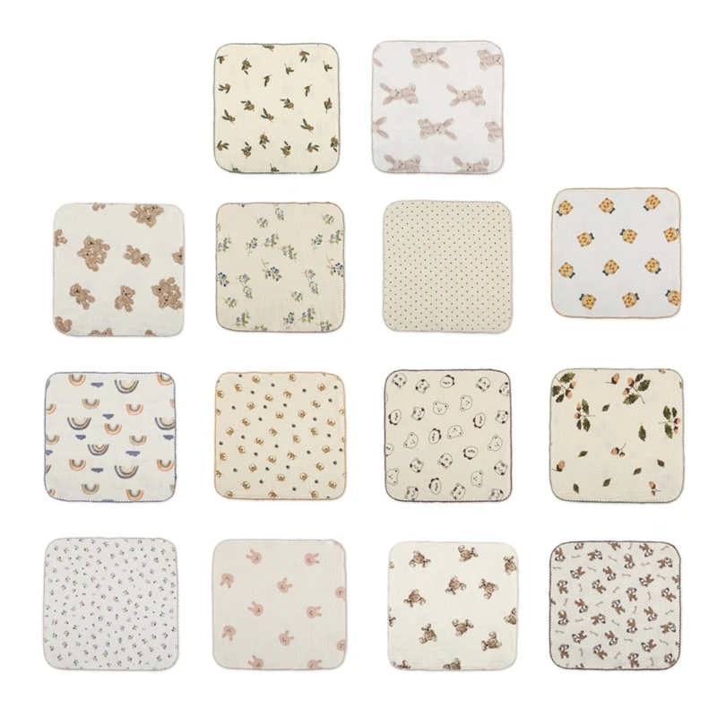 

1 Pack Baby Bibs Cloth Soft Cotton Gauze Washcloths Handkerchief Scarf Saliva Wipes Reusable Nursing Towel for Toddlers H055