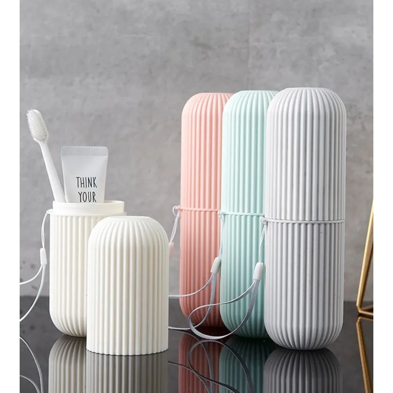 

Portable Toothbrush Storage Case Toothpaste Holder Box Organizer Household Storage Cup For Outdoor Travel Bathroom Accessories
