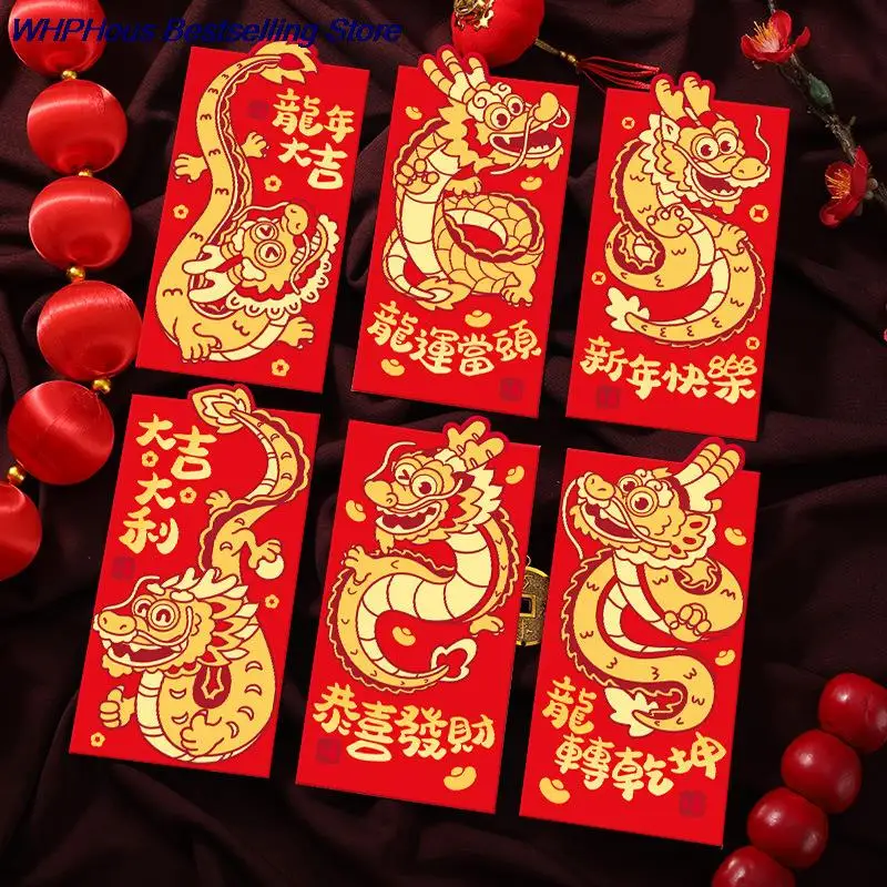 6pcs Spring Festival Red Packets 2024 New Year Lucky Hongbao Red Envelope Wedding Decorations Blessing Bag Kids Gift Bags
6pcs Spring Festival Red Packets 2024 New Year Lucky Hongbao Red Envelope Wedding Decorations Blessing Bag Kids Gift Bags