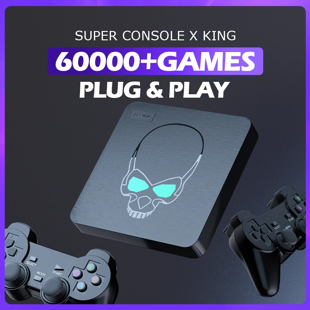 Ретро консоль Beelink для видеоигр X King, 60000 + игр 63 + Эмулятор для Sega Saturn/DC/MAME Android TV 9 WiFi 6
Ретро консоль Beelink для видеоигр X King, 60000 + игр 63 + Эмулятор для Sega Saturn/DC/MAME Android TV 9 WiFi 6