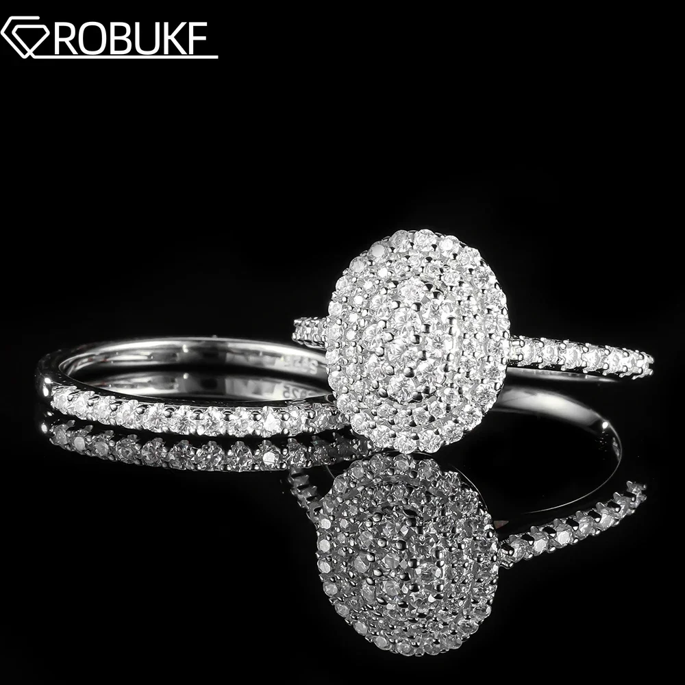 Full Moissanite Ring Set For Women D Color Lab Diamond S925 Sterling Silver 18K Gold Plated Wedding Band Jewelry Set Wholesale
Full Moissanite Ring Set For Women D Color Lab Diamond S925 Sterling Silver 18K Gold Plated Wedding Band Jewelry Set Wholesale