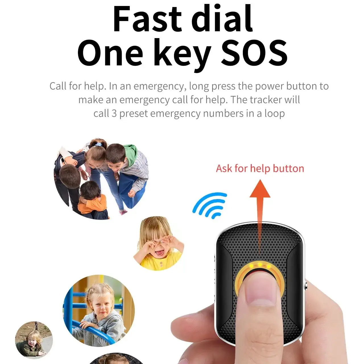 

FA29 4G Waterproof Pet GPS Tracker Tracking Collar Key Finder GPS Tracker SOS Smart Elderly Child Locator Mini Anti-Lost Alarm