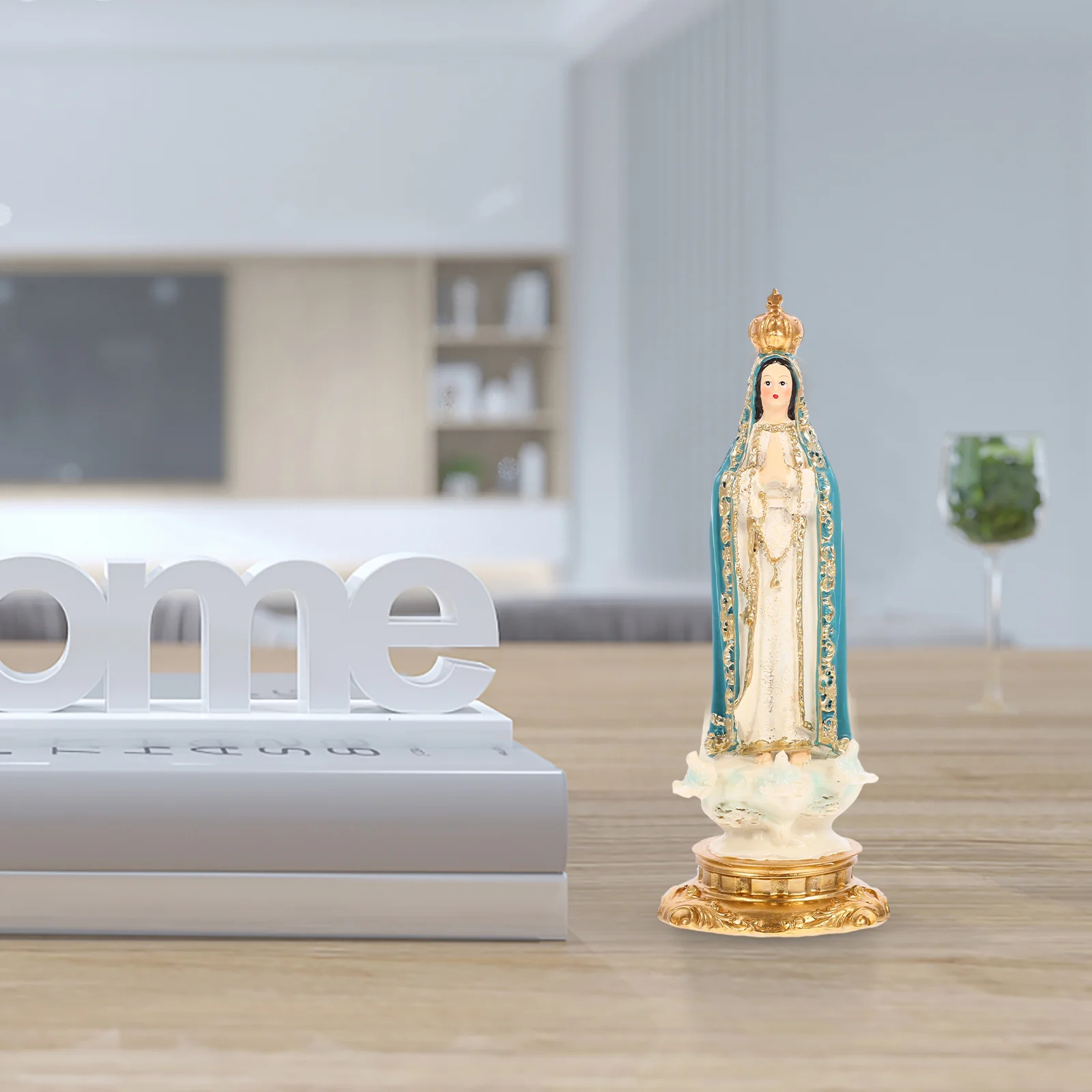 Mary Home Desktop Craft Porch Decor Virgin Mary Resin Craft Religious Statue Decor
Mary Home Desktop Craft Porch Decor Virgin Mary Resin Craft Religious Statue Decor