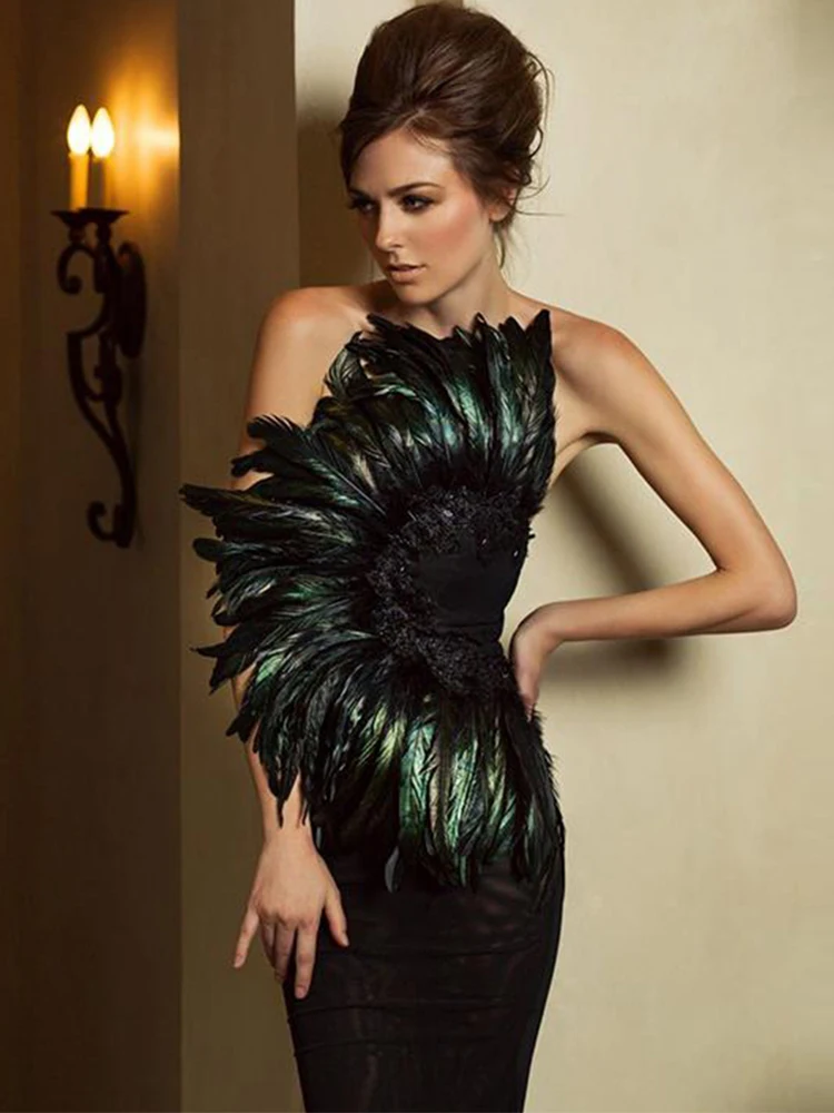 Feather Lace Bandage Dress Green Bodycon Dress Evening Party Elegant Sexy Strapless Birthday Club Outfit 2022 Summer New Arrival
Feather Lace Bandage Dress Green Bodycon Dress Evening Party Elegant Sexy Strapless Birthday Club Outfit 2022 Summer New Arrival
