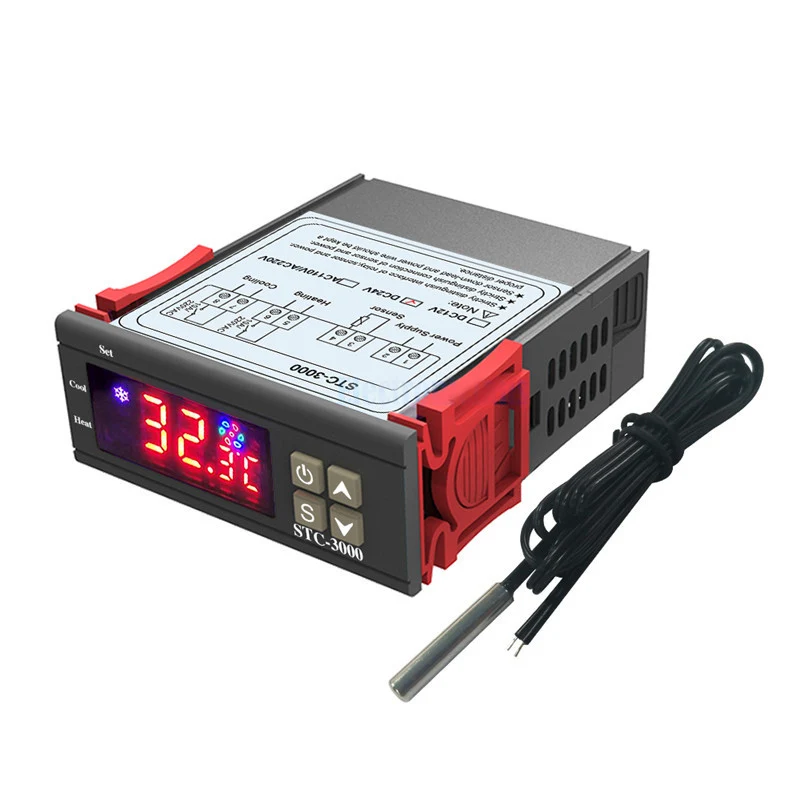 

Цифровой регулятор температуры, светодиодный термостат с датчиком отопления и охлаждения, измеритель влажности