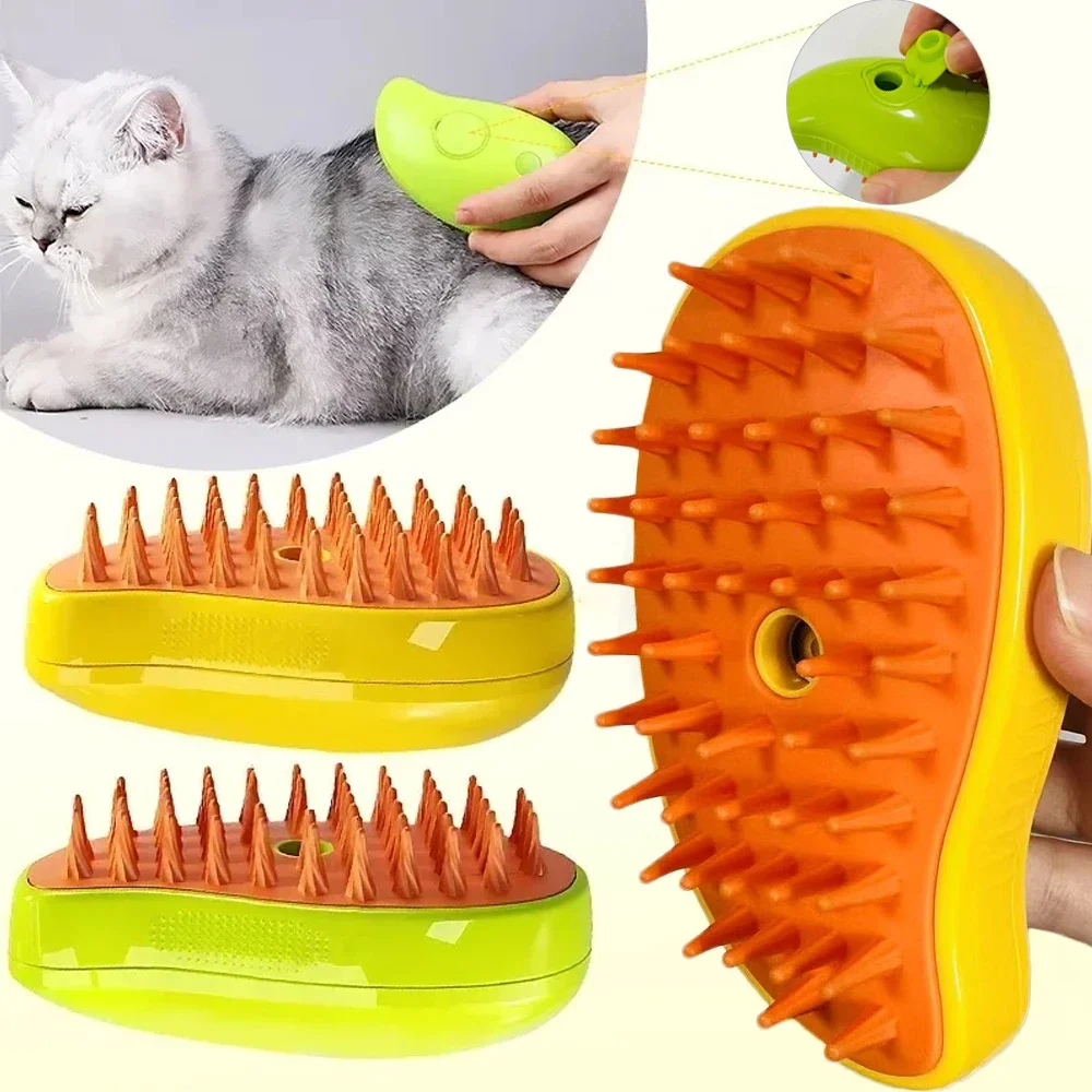 Cat Steam Brush Steamy Dog Brush 3 in 1 Electric Spray Cat Hair Brushes Pet Grooming Comb Hair Removal Combs for Massage
Cat Steam Brush Steamy Dog Brush 3 in 1 Electric Spray Cat Hair Brushes Pet Grooming Comb Hair Removal Combs for Massage