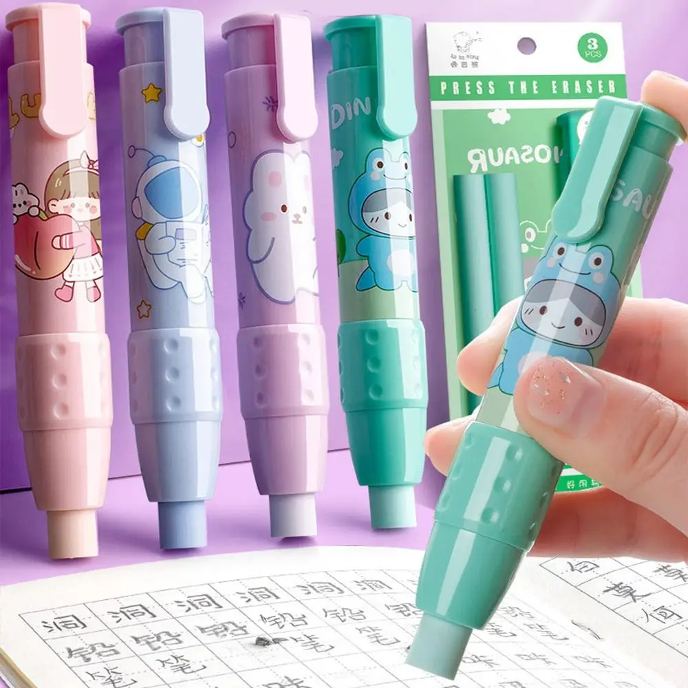 Core Replacement Press Eraser With Refills Pen Shape High Elasticity Pencil Wiping Eraser Traceless Dustless Stationery Eraser
Core Replacement Press Eraser With Refills Pen Shape High Elasticity Pencil Wiping Eraser Traceless Dustless Stationery Eraser