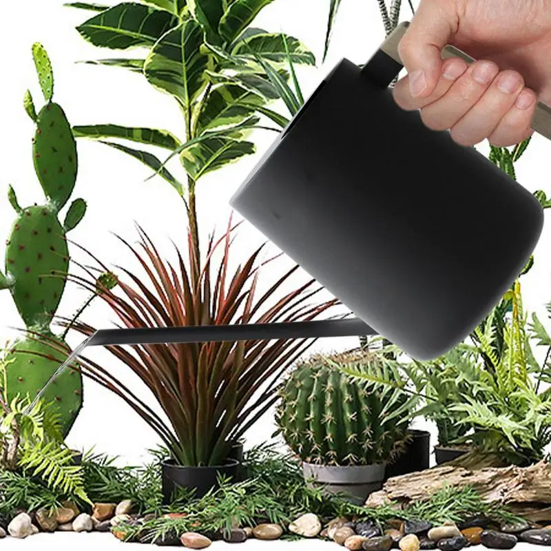 Watering Can Stainless Steel Body With Wooden Handle Gardening Tool Decorative Watering Pot 35oz Garden Plant Leakage-proof Pot
Watering Can Stainless Steel Body With Wooden Handle Gardening Tool Decorative Watering Pot 35oz Garden Plant Leakage-proof Pot