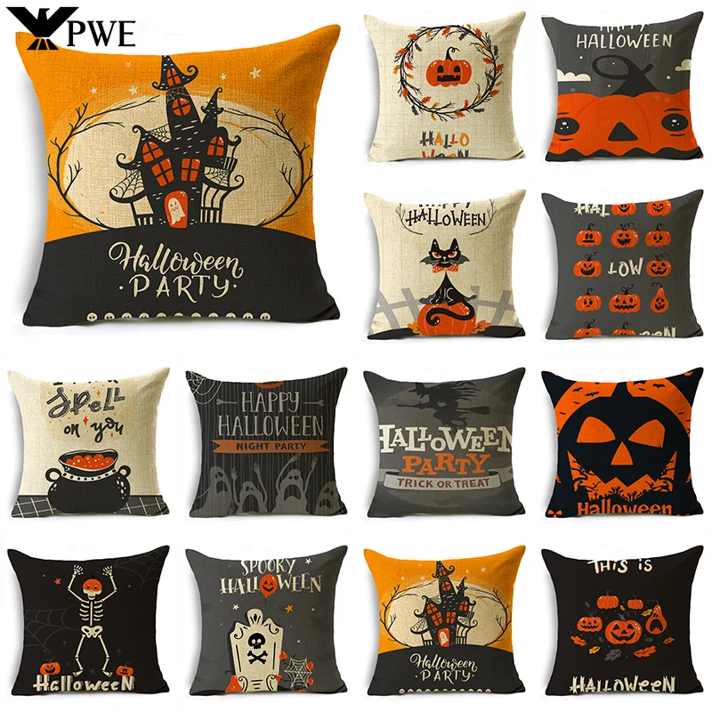 Halloween Funny Pumpkin Lantern Skeleton Black Grey Linen Throw Pillowcase Decorative Cushion Cover For Sofa Living Room Party
Halloween Funny Pumpkin Lantern Skeleton Black Grey Linen Throw Pillowcase Decorative Cushion Cover For Sofa Living Room Party