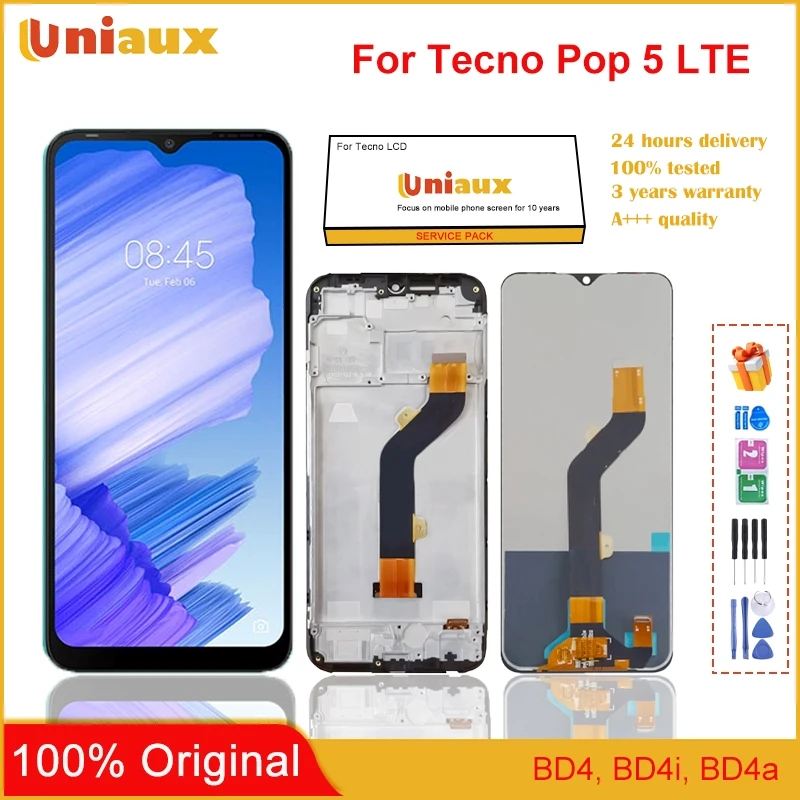 

6.52" Original For Tecno POP 5 LTE BD4 LCD Display Touch Screen Digitizer Assembly POP5 LTE BD4i BD4a Repair Replacement Parts