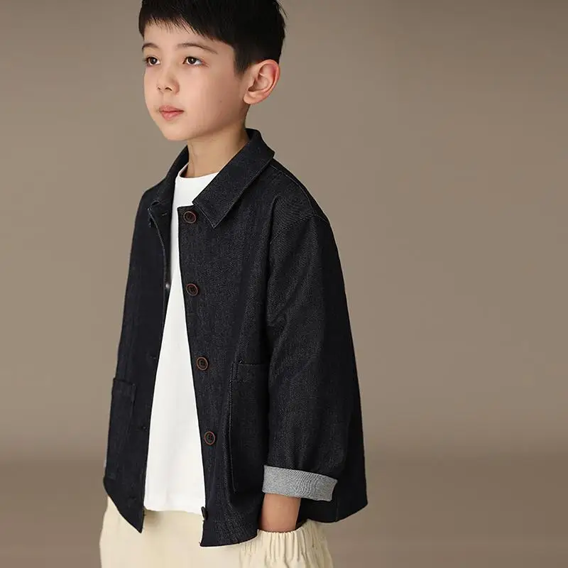 New Spring Collection for Children's Clothing: Children's Parent Child Style, Off Shoulder Sleeves, niche retro jacket, washed d
New Spring Collection for Children's Clothing: Children's Parent Child Style, Off Shoulder Sleeves, niche retro jacket, washed d