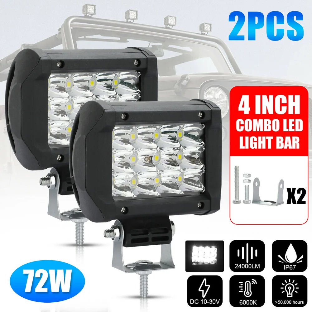 2 Pcs 4 Inch Car Led Work Lights Three Rows Of Spotlights 12 Lamp Beads Car Roof Lights Off-Road Motorcycle Modified Spotlights
2 Pcs 4 Inch Car Led Work Lights Three Rows Of Spotlights 12 Lamp Beads Car Roof Lights Off-Road Motorcycle Modified Spotlights