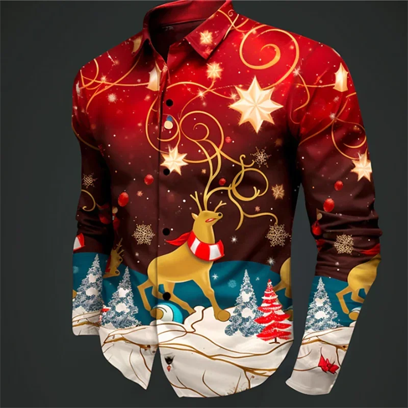 2024 Christmas shirt New Year party HD pattern soft elastic comfortable Santa suit men's large size new hot sale
2024 Christmas shirt New Year party HD pattern soft elastic comfortable Santa suit men's large size new hot sale