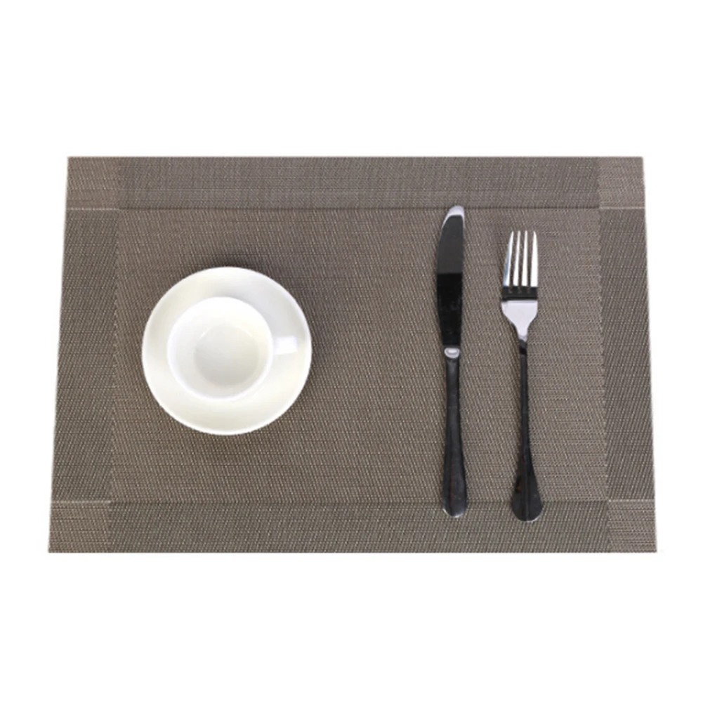 Premium Anti-skid Rectangle PVC Placemat Washable Coaster Dining Table Mats Heat Resistant Pad Decorative Woven Vinyl Place Mats
Premium Anti-skid Rectangle PVC Placemat Washable Coaster Dining Table Mats Heat Resistant Pad Decorative Woven Vinyl Place Mats