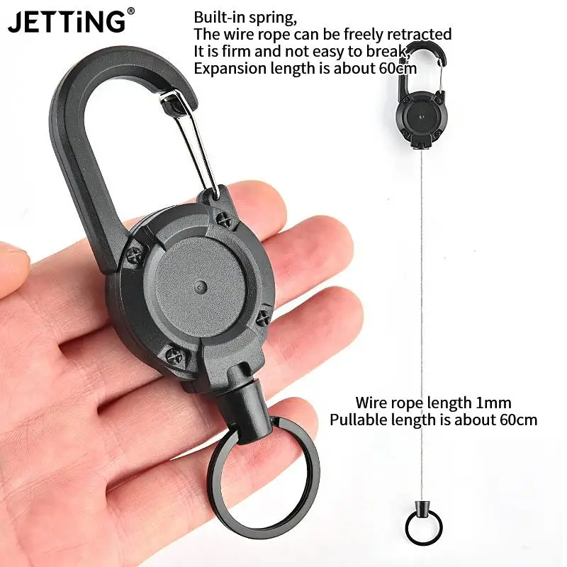 1Pcs Anti-theft Metal Easy-to-pull Buckle Rope Elastic Keychain Sporty Retractable Key Ring Anti Lost Yoyo Ski Pass ID Card
1Pcs Anti-theft Metal Easy-to-pull Buckle Rope Elastic Keychain Sporty Retractable Key Ring Anti Lost Yoyo Ski Pass ID Card