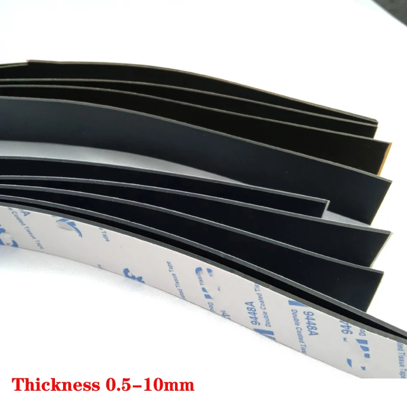 1pcs 0.3/0.5/1/2/3/5/10mm Black Single-Sided Self-Adhesive Silicone Strip Silicone Rubber Sheet Non-Slip High Temperature Mat
1pcs 0.3/0.5/1/2/3/5/10mm Black Single-Sided Self-Adhesive Silicone Strip Silicone Rubber Sheet Non-Slip High Temperature Mat