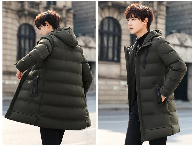 منتصف طول جديد سميكة مقنعين سترة لفصل الشتاء الرجال الدافئة القطن وسادة مبطنة للرجالLeisureDown معطف تسلق الجبال الرجال منتصف طول جديد سميكة مقنعين سترة لفصل الشتاء الرجال الدافئة القطن وسادة مبطنة للرجالLeisureDown معطف تسلق الجبال الرجال