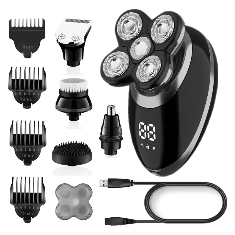 Wet Dry Electric Shaver For Men Beard Hair Trimmer Razor Rechargeable Bald Shaving Machine LCD Display Grooming Kit
Wet Dry Electric Shaver For Men Beard Hair Trimmer Razor Rechargeable Bald Shaving Machine LCD Display Grooming Kit