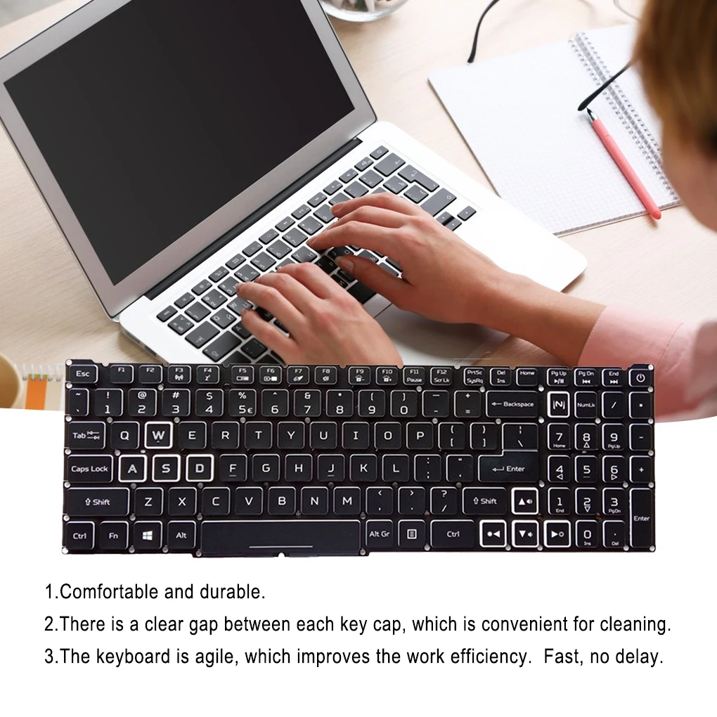 Backlit Keyboard Office Laptop Replacement for Acer Nitro AN515-54
Backlit Keyboard Office Laptop Replacement for Acer Nitro AN515-54