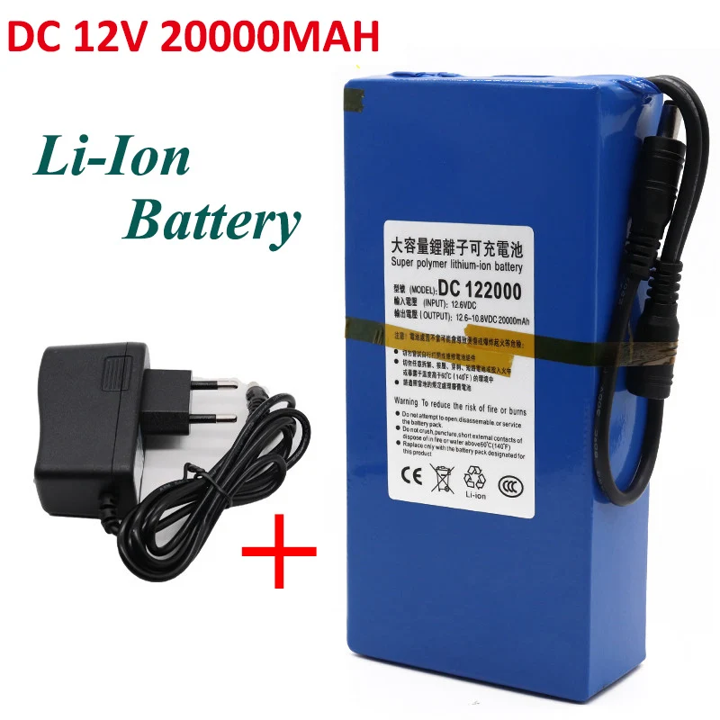 New 1-2pcs DC 12V 20000mAh Lithium Ion Rechargeable Battery High Capacity Ac Power Charger with 4 Kinds of Traffic Free Shippin
New 1-2pcs DC 12V 20000mAh Lithium Ion Rechargeable Battery High Capacity Ac Power Charger with 4 Kinds of Traffic Free Shippin