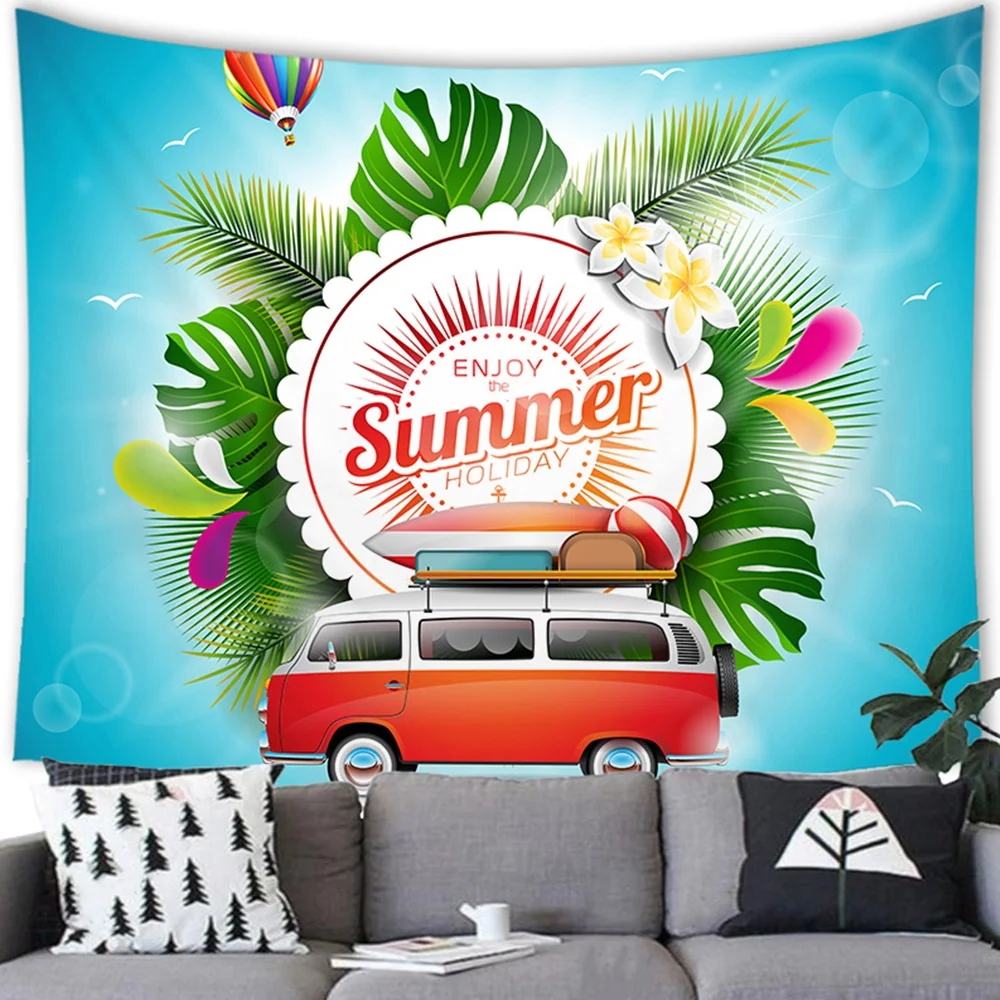 Beach Ocean Tapestry Wall Hanging Vintage Car Large Coconut Tree Surf Art Poster Tapestries Bedroom Living Room Dorm Home Decor
Beach Ocean Tapestry Wall Hanging Vintage Car Large Coconut Tree Surf Art Poster Tapestries Bedroom Living Room Dorm Home Decor