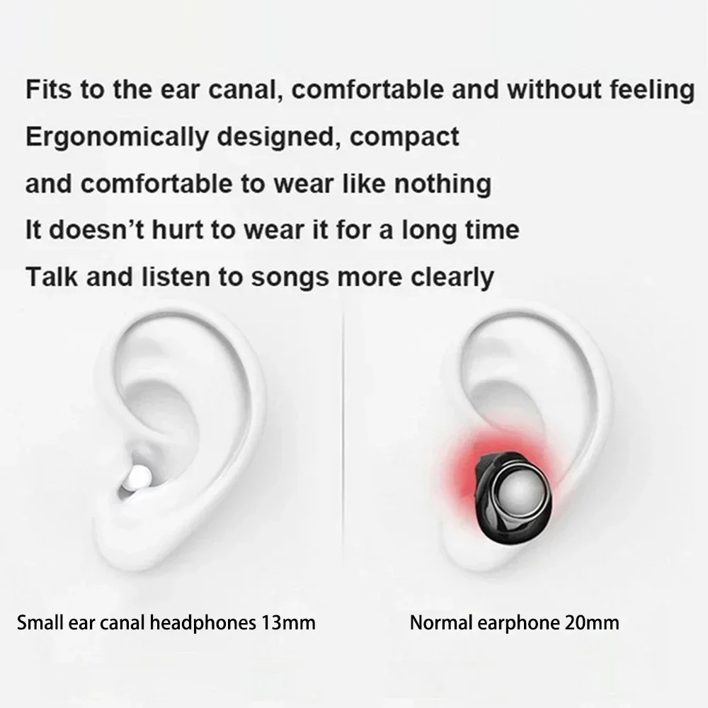 Mini Headphones Bluetooth TWS Wireless Sleepwith Microphone HD Call Semi-In-Ear Earbuds Noise Reduction Invisible Earphones
Mini Headphones Bluetooth TWS Wireless Sleepwith Microphone HD Call Semi-In-Ear Earbuds Noise Reduction Invisible Earphones