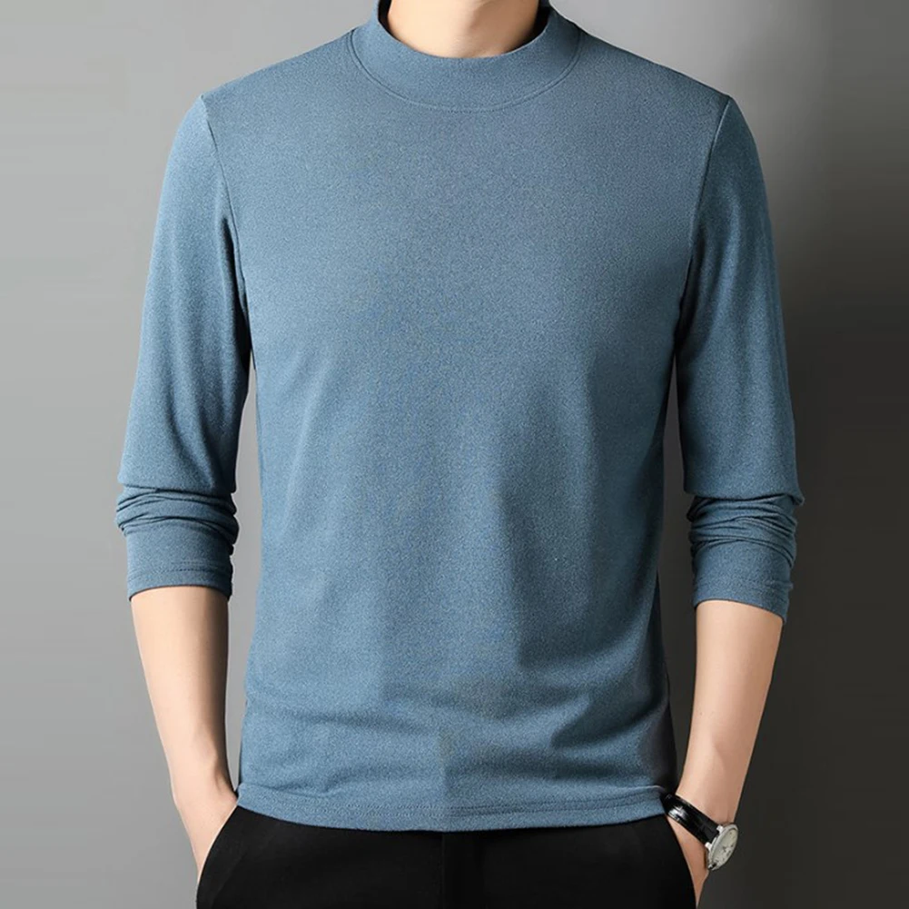 Casual Man Half High Collar Warm T-Shirt Plain Solid Color Tee Tops Pullovers Thermal Underwear Tops T Shirt For Men Clothing 
Casual Man Half High Collar Warm T-Shirt Plain Solid Color Tee Tops Pullovers Thermal Underwear Tops T Shirt For Men Clothing