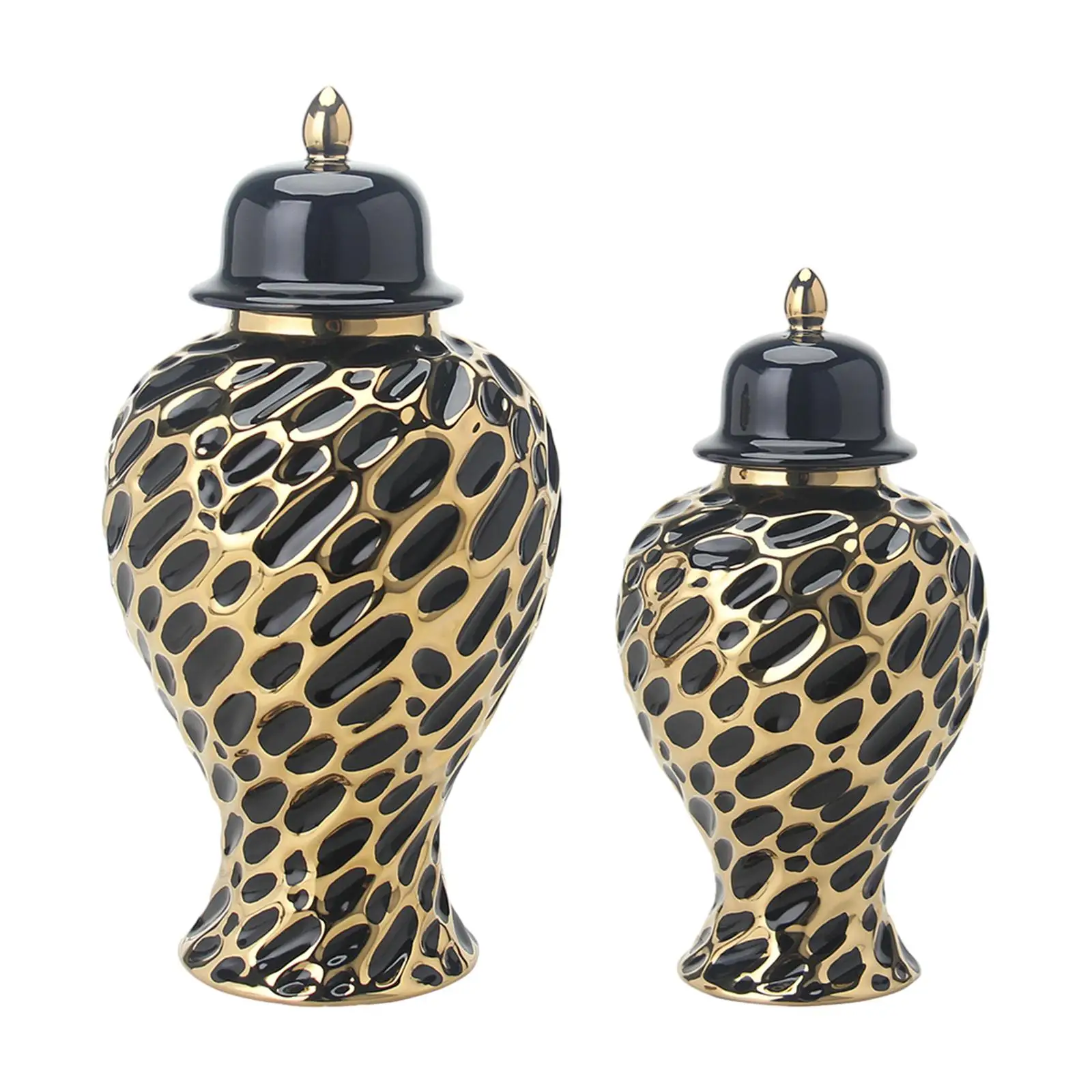 Фарфоровая банка имбиря китайская керамическая ваза для хранения резервуара
Фарфоровая банка имбиря китайская керамическая ваза для хранения резервуара